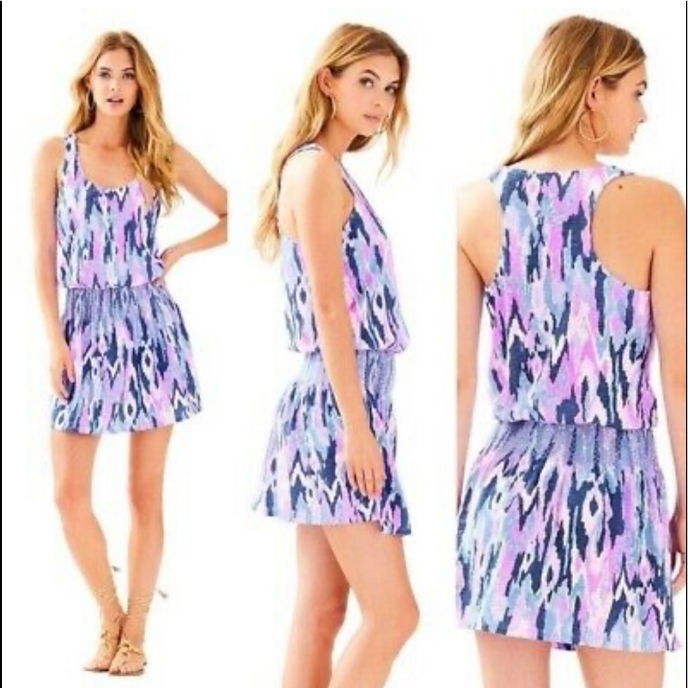 Lilly Pulitzer Ladies Tideline Dress Amethyst One Too Many Wore 1X Size XL